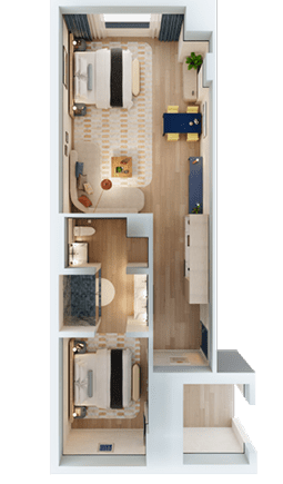 2Bedroom 1